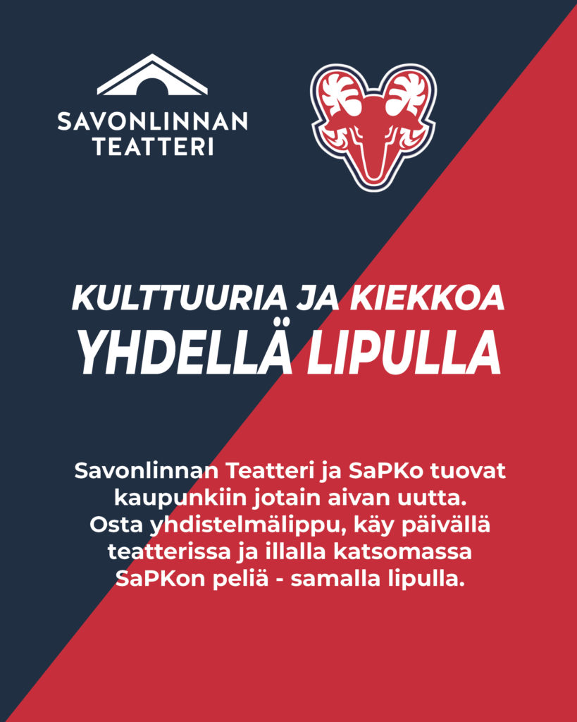 Savonlinnan Teatteri ja SaPKo aloittavat yhteistyön – kulttuuria ja kiekkoa samalla lipulla